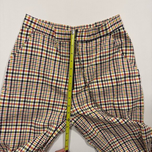 The Ragged Priest High Rise Checked Wide Pants S Chain Punk Grunge Streetwear UK - Picture 13 of 14